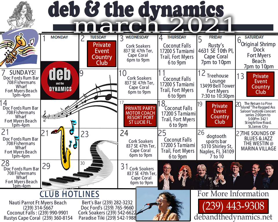 Schedule DEB & THE DYNAMICS